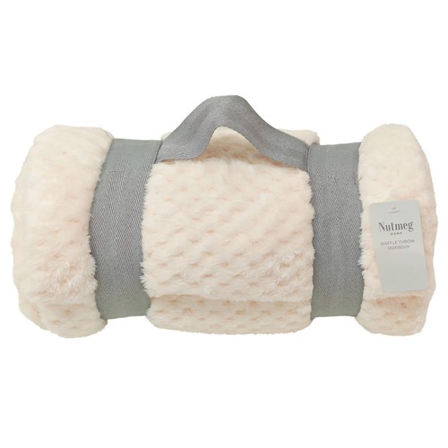 Nutmeg Home Waffle Throw