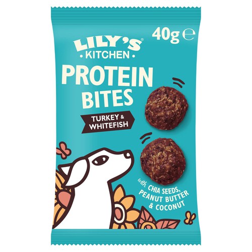 Lily's Kitchen Turkey & Whitefish Protein Bites For Dogs 