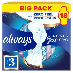 Always Infinity Pads Night (Size 3) Value Pack 18 Count