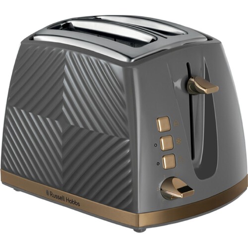 Russell Hobbs Groove 2 Slice Toaster Grey