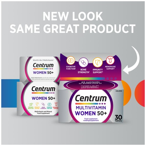 Centrum Women 50+ Multivitamins & Vitamin Tablets 30s