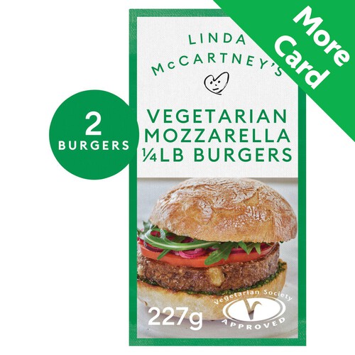 Linda McCartney's Vegetarian Mozzarella Quarter Pounder Burgers