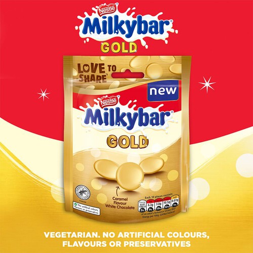 Milkybar Buttons Gold Caramel White Chocolate Sharing Bag