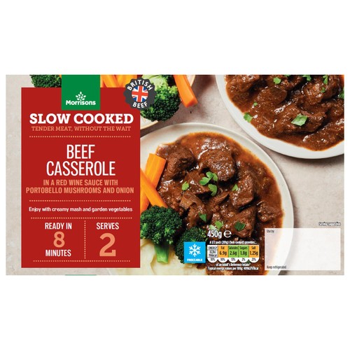 Morrisons Slow Cooked Beef And Red Wine Casserole 450g