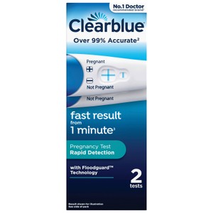 Clearblue Rapid Detection Pregnancy Test Kit x2