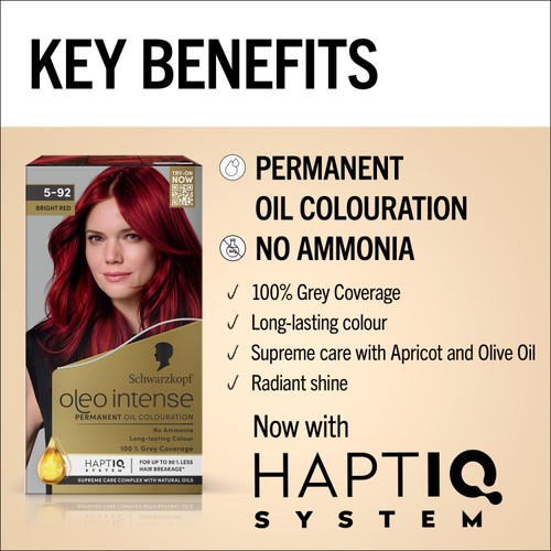 Schwarzkopf Oleo Intense Permanent Hair Dye 5-92 Bright Red