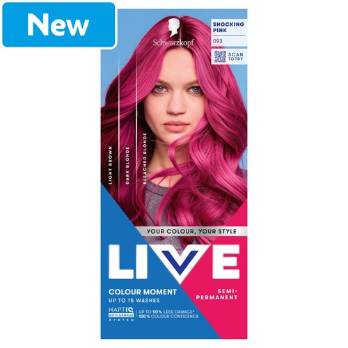 Schwarzkopf LIVE Colour Moment 093 Shocking Pink Semi-Permanent Hair Dye