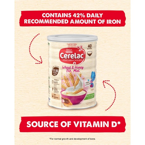 Cerelac Infant Cereals With Milk Honey & Wheat 12+ Months 1kg
