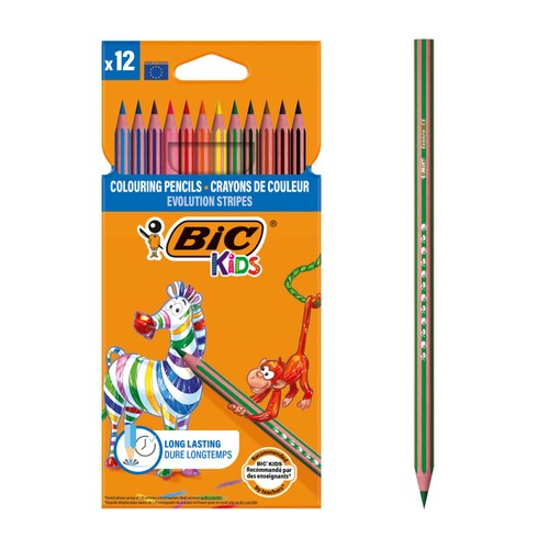 Bic Kids Colouring Pencils Stripe