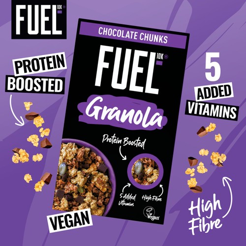FUEL10K Chocolate Chunks Protein Granola Breakfast Cereal 400g