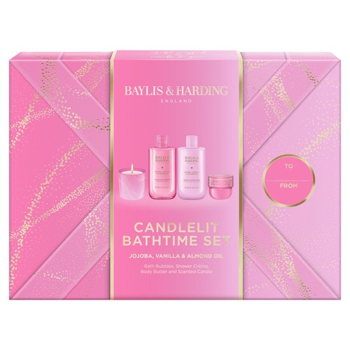 Baylis & Harding Jojoba, Vanilla & Almond Oil Candlelit Gift Set