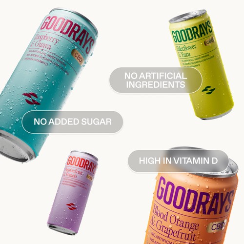 Goodrays CBD Infused Sparkling Mixed Flavour 