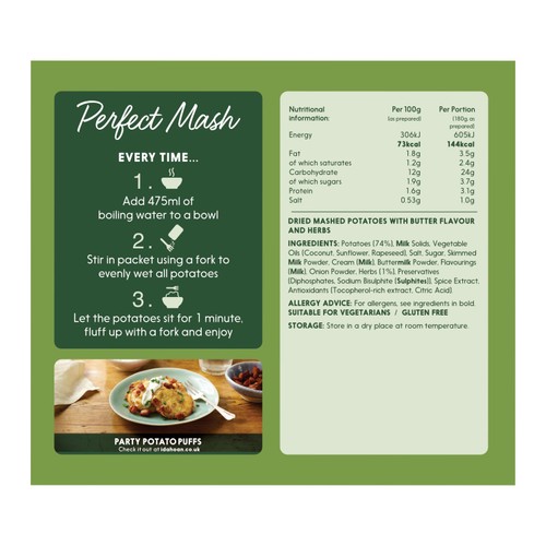 Idahoan Perfect Mash Butter & Herb (109g)