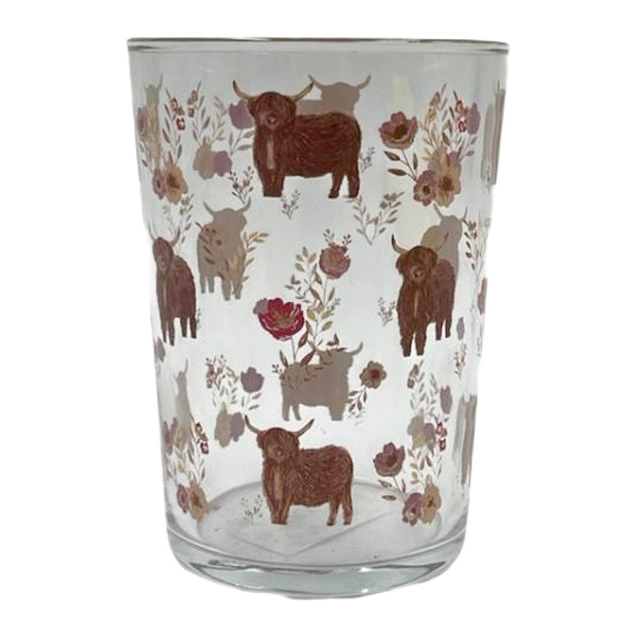 Nutmeg Home Highland Cow Glass
