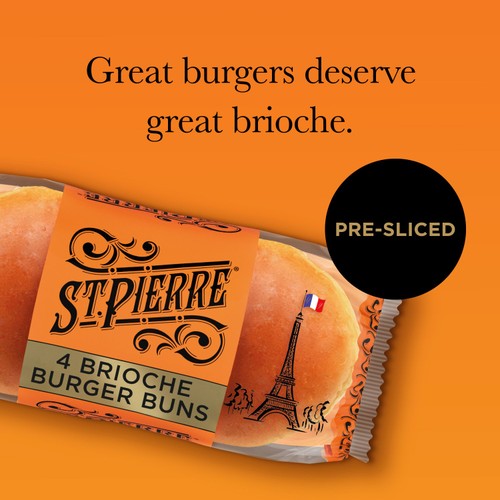 St Pierre 4 Brioche Burger Buns
