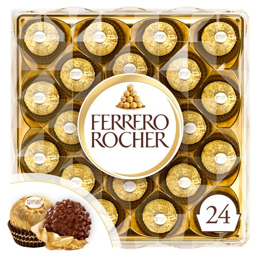 Ferrero Rocher Milk Chocolate Pralines Gift Box 24 Pieces