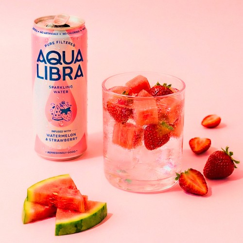 Aqua Libra Watermelon & Strawberry Sparkling Water  4 x 330ml