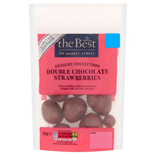 Morrisons The Best Double Chocolate Freeze Dried Strawberries 150g
