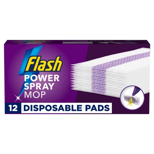 Flash Power Spray Mop Disposable Pads Regular 12 Pack