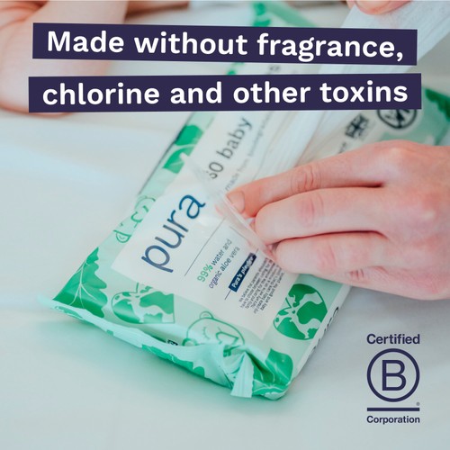 Pura Plastic Free Baby Wipes 