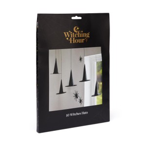 Morrisons Halloween Witches Hat Hanging Decoration 10Pk 10 per pack