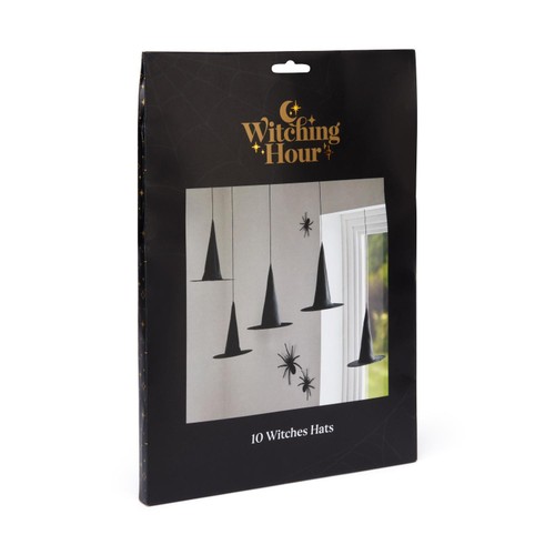 Morrisons Halloween 10 Witches Hats Hanging Decoration