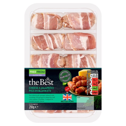 Morrisons The Best Christmas Cheese & Jalapeno Pigs In Blankets