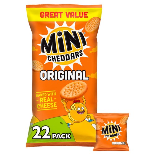 Jacob's Mini Cheddars Original Baked Snacks 22 Pack
