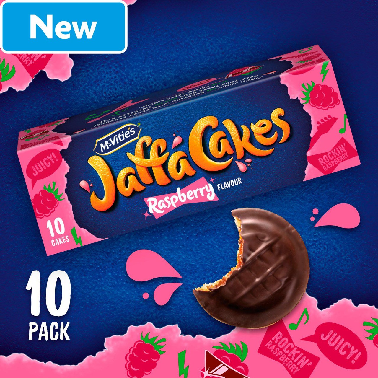 Mcvitie's Jaffa Cakes Raspberry Flavour 10 Cakes