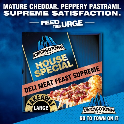 Chicago Town Takeaway Stuffed Crust Deli Meat Feast Large Pizza 683g