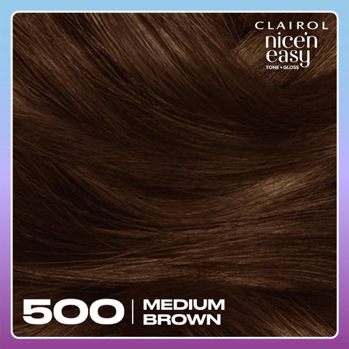 Clairol Nice'n Easy Tone+Gloss Semi Permanent Hair Dye 500/765 Medium Brown