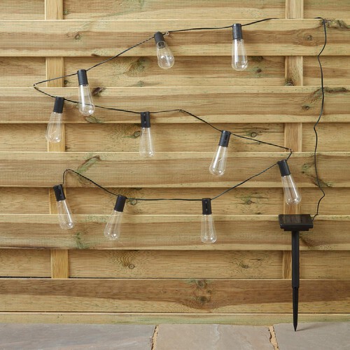 Morrisons 10 Solar Vintage Style String Lights