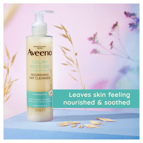Aveeno Face Calm & Restore Nourishing Oat Face Wash Cleanser 200ml