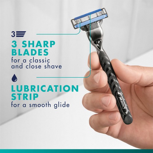 Gillette Mach 3 Razors For Men 8 Refill Razor Blades