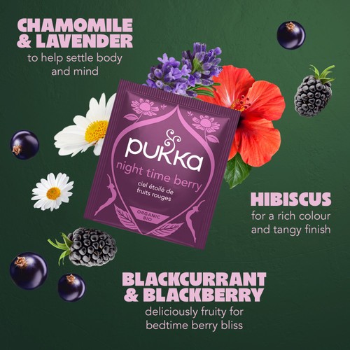 Pukka Night Time Berry Organic 20 Tea Sachets