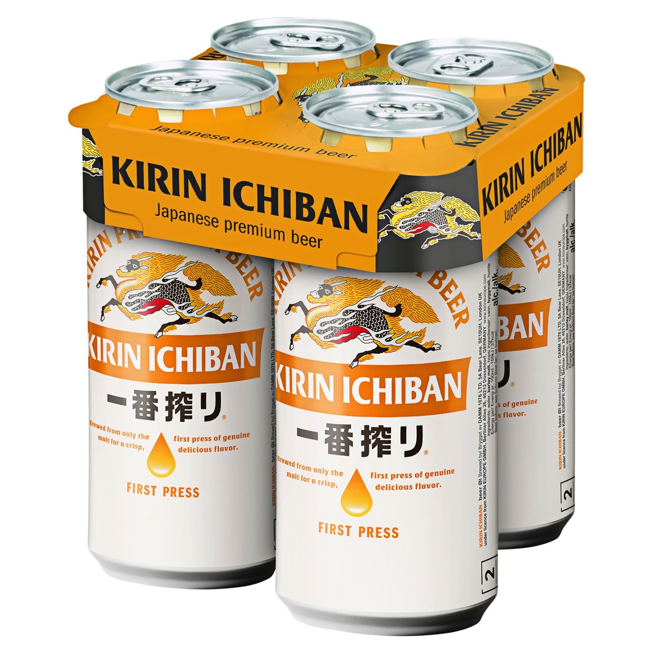 Kirin Ichiban Japanese Premium Beer 4x440ml