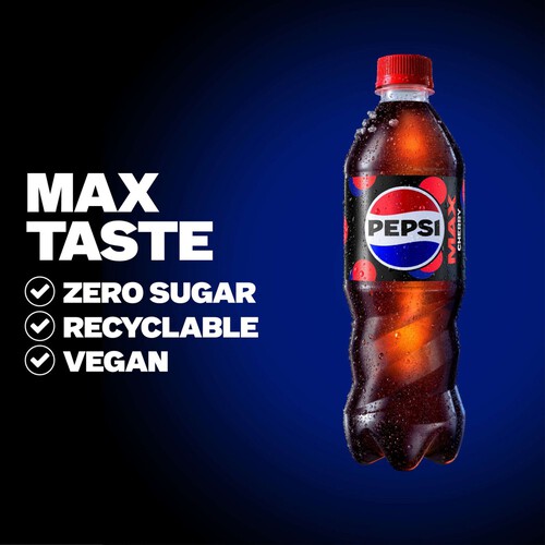 Pepsi Max Cherry No Sugar Cola Bottle