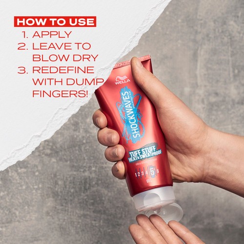 Wella Shockwaves Ultra Strong Tuff Stuff Heat & Sweatproof Gel 200ml