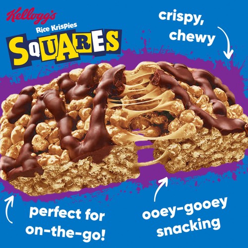 Kellogg's Rice Krispies Squares Honeycomb & Chocolate Cereal Bars 4x33g