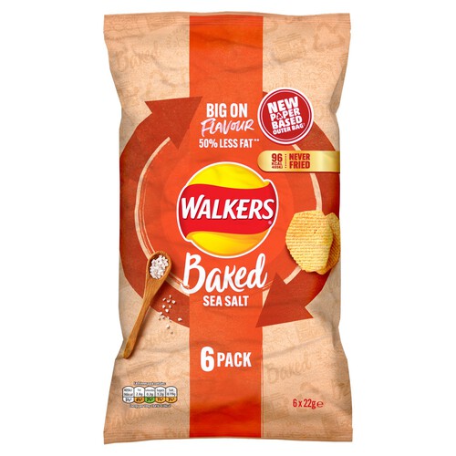 Walkers Baked Sea Salt Snacks Crisps 