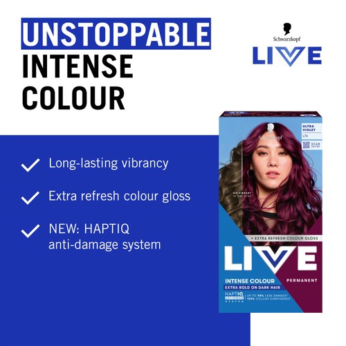 LIVE Intense Colour Permanent Hair Dye L76 Ultra Violet
