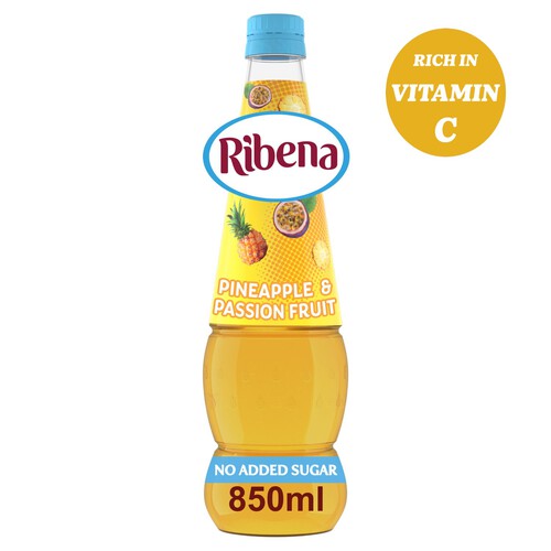 Ribena Pineapple And Passion Fruit Squash No Added Sugar 