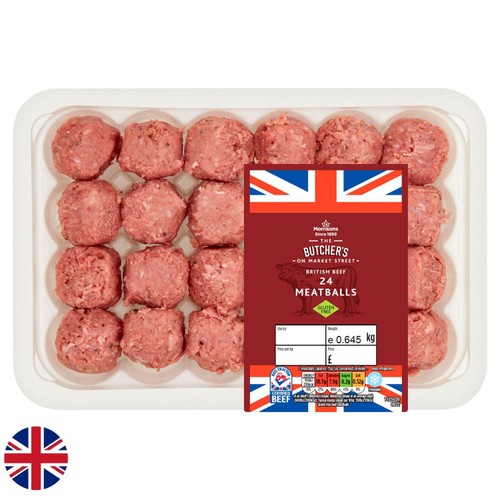 Morrisons British Beef 24 Meatballs 645g