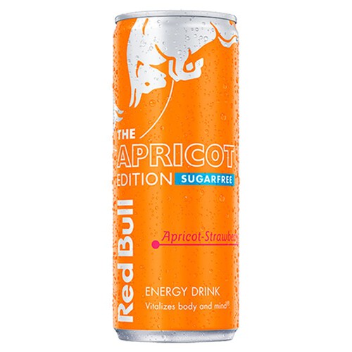 Red Bull Energy Drink Sugar Free Apricot Edition Can