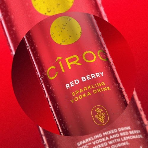 Ciroc Red Berry Sparkling Vodka Drink 5% vol 250ml Can