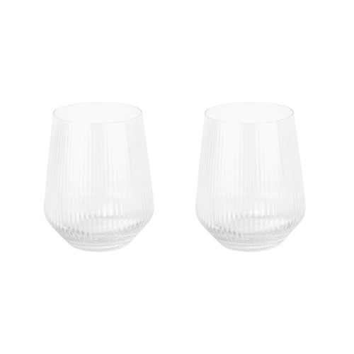 Ribbed Glass Tumblers
