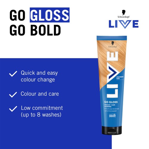 LIVE Go Gloss Temporary Hair Dye Glossing Strawberry Soda