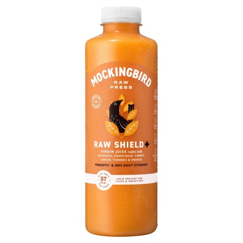 Mockingbird Raw Shield, Carrot, Orange, Ginger with Vitamins   750ml
