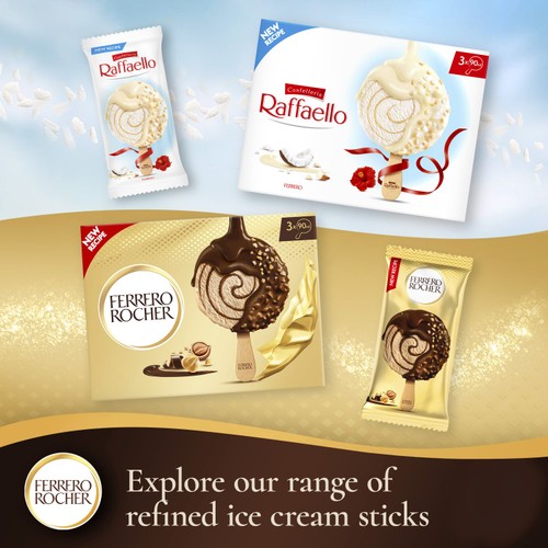 Ferrero Rocher Ice Cream   3 x 90ml