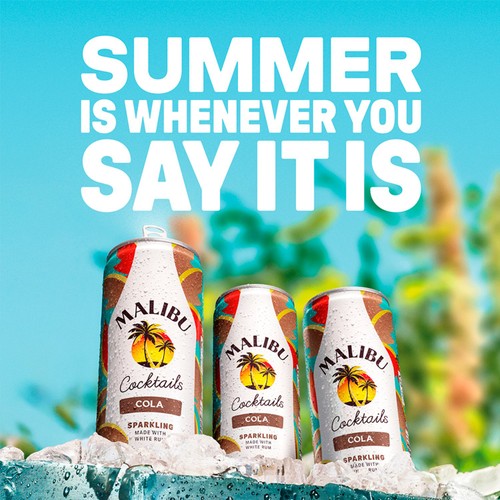 Malibu Coconut Rum & Cola Pre-Mixed Can